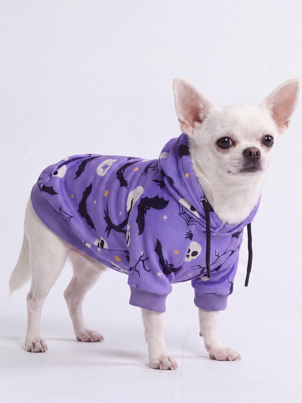 NWT Spark Paws Cover Halloween Dog Hoodies (Limited Edition) Purple Bats Moons